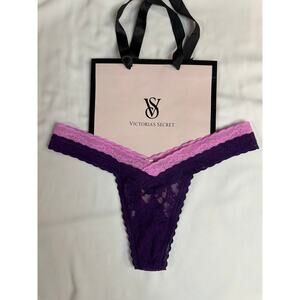NWT Victoria’s Secret Vintage Lace Cheeky Panty Dual Color Purple Size XS 2015